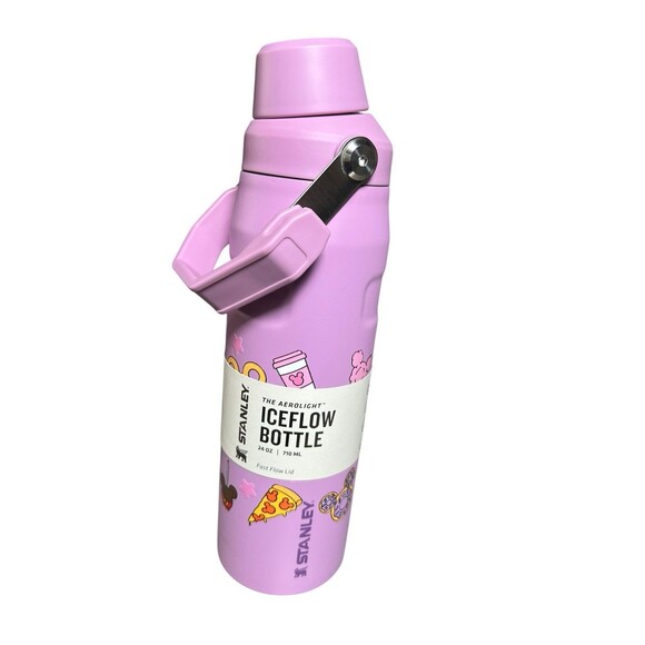 Stanley IceFlow Bottle 24oz Disney Mickey Snacks Lilac Aerolight Fast Flow Lid - Picture 1 of 8